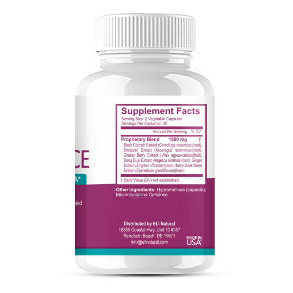 ELi natural ESTROESSENCE Capsule for Women – Female Hormone Balance Supplement Menopause Mood and Energy Support – Restores Healthy Estrogen Levels | 60 Non-GMO Vegetarian Veggie Capsules